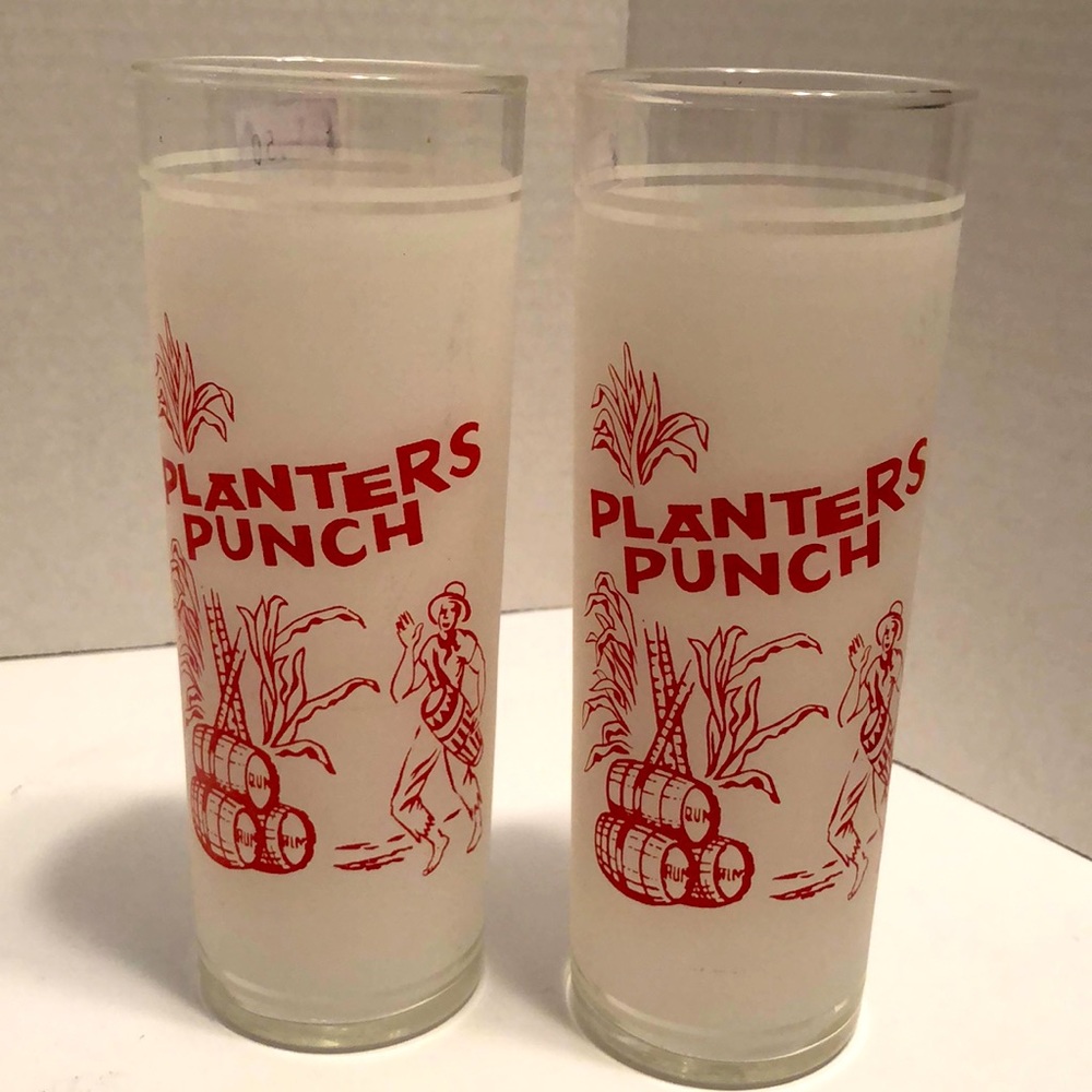 Federal glass Planters Punch highball glasses set of two